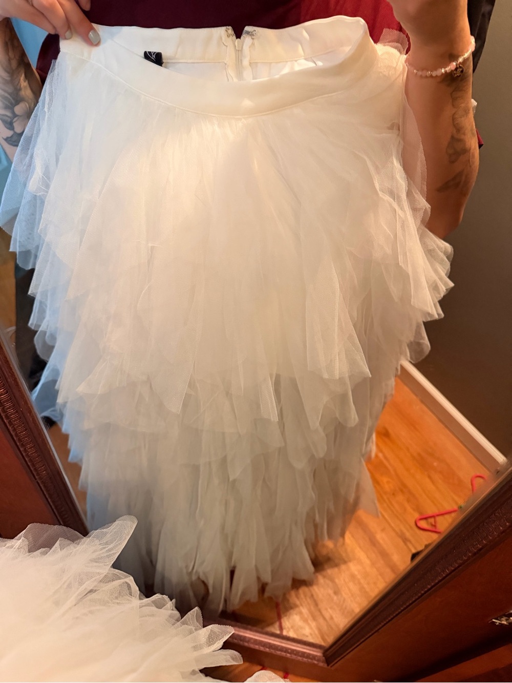 Windsor Cream Layered Tulle Maxi Dress